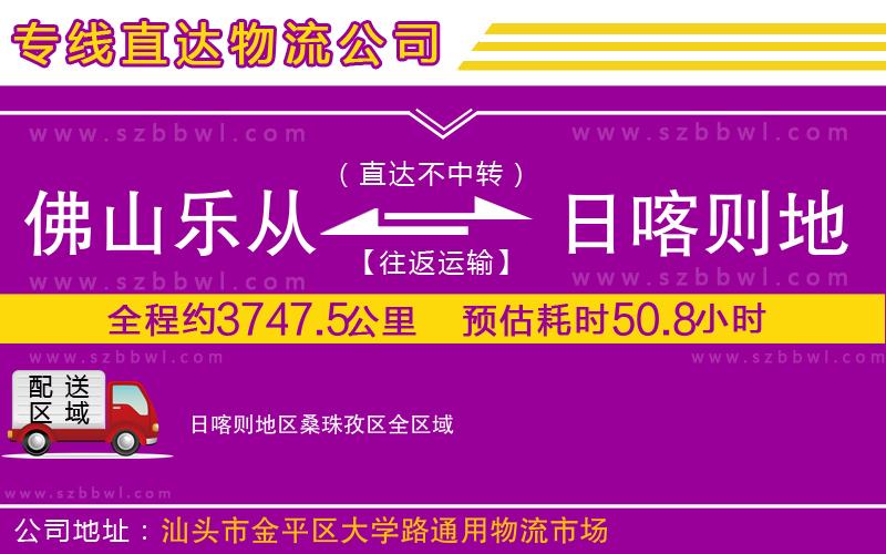佛山樂從鎮(zhèn)到日喀則地區(qū)桑珠孜區(qū)物流專線