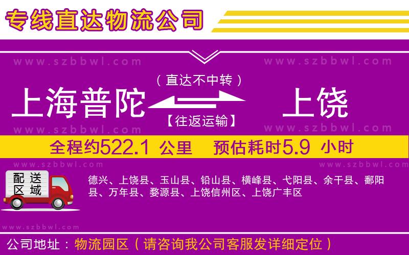 上海普陀區(qū)到上饒物流專線