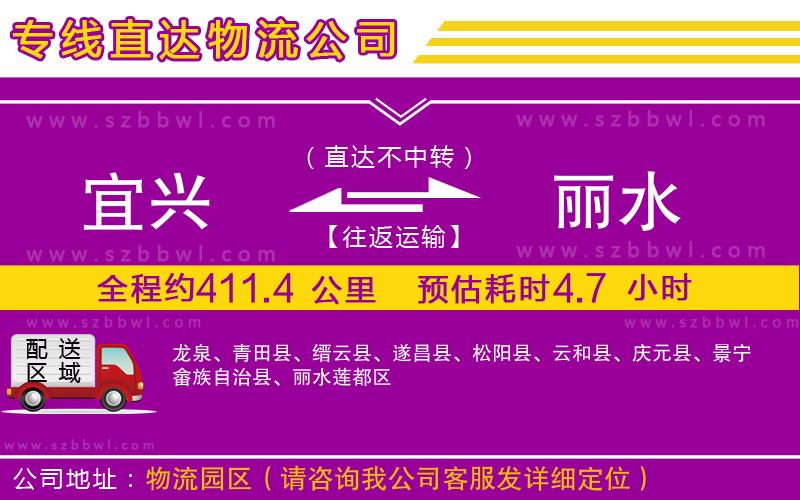 宜興到麗水物流專線