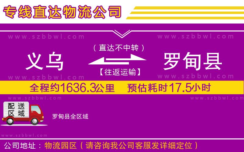 義烏到羅甸縣物流公司