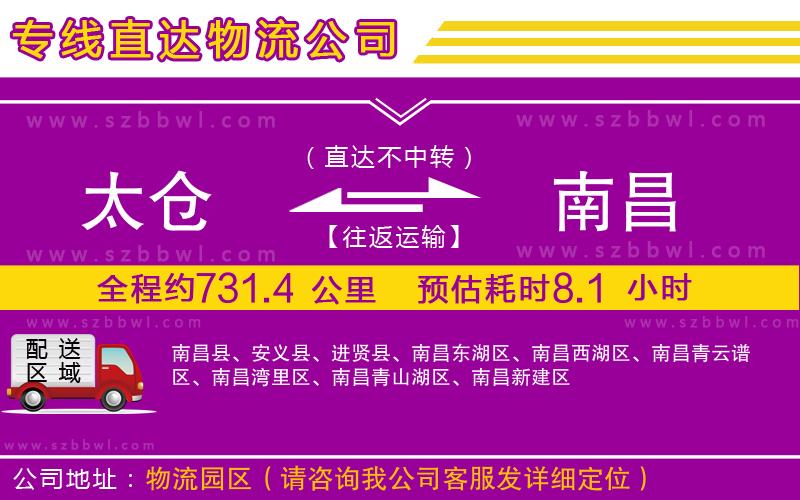 太倉到南昌貨運專線