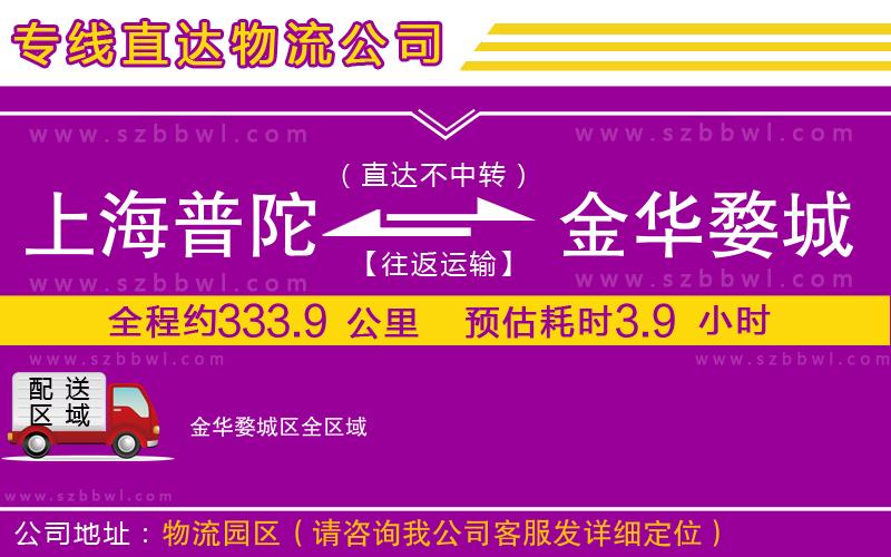 上海普陀區(qū)到金華婺城區(qū)物流公司