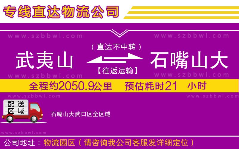 武夷山到石嘴山大武口區(qū)物流公司