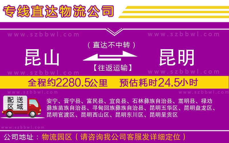 昆山到昆明貨運專線