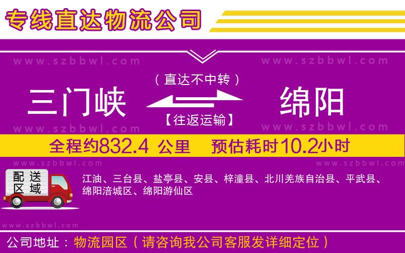 三門峽到綿陽物流專線