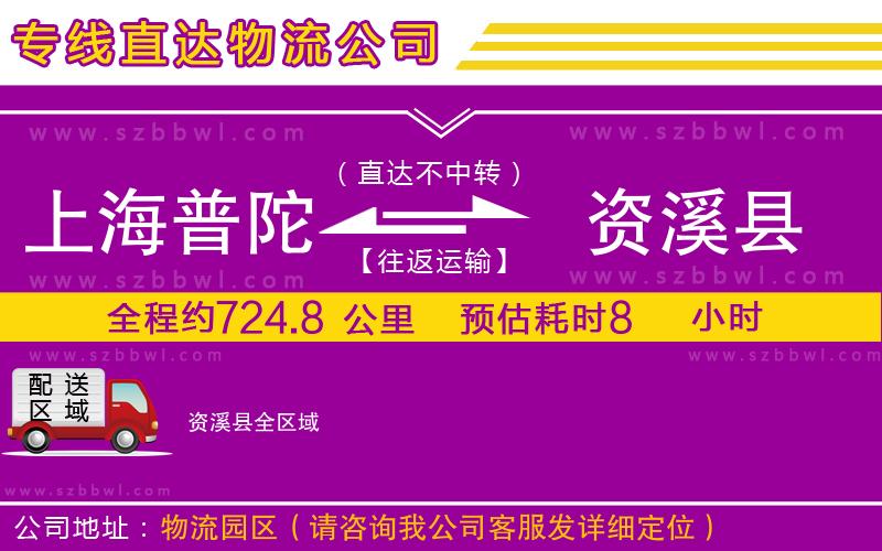 上海普陀區(qū)到資溪縣物流專線