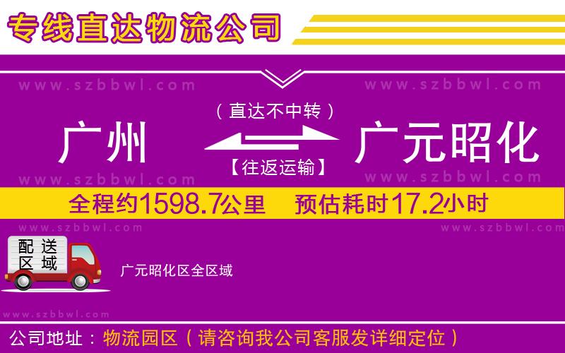 廣州到廣元昭化區(qū)物流公司