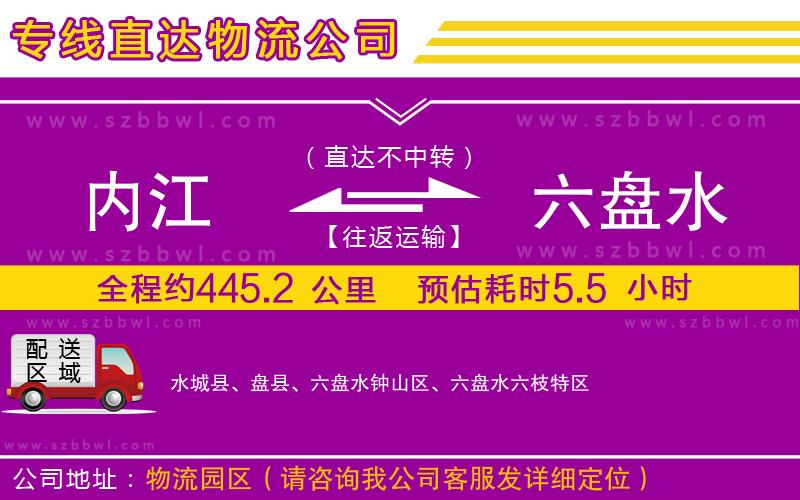 內(nèi)江到六盤水物流公司