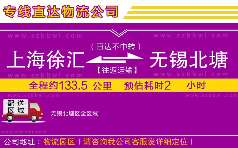 上海徐匯區(qū)到無錫北塘區(qū)物流公司