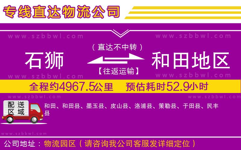 石獅到和田地區(qū)貨運專線