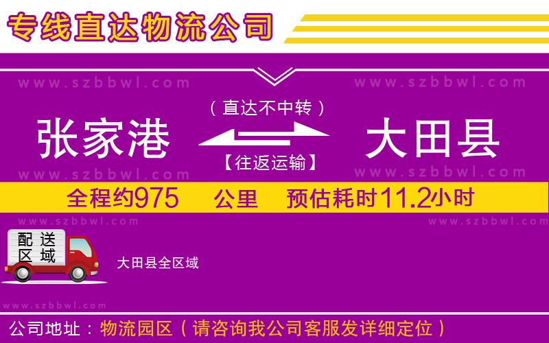 張家港到大田縣貨運專線