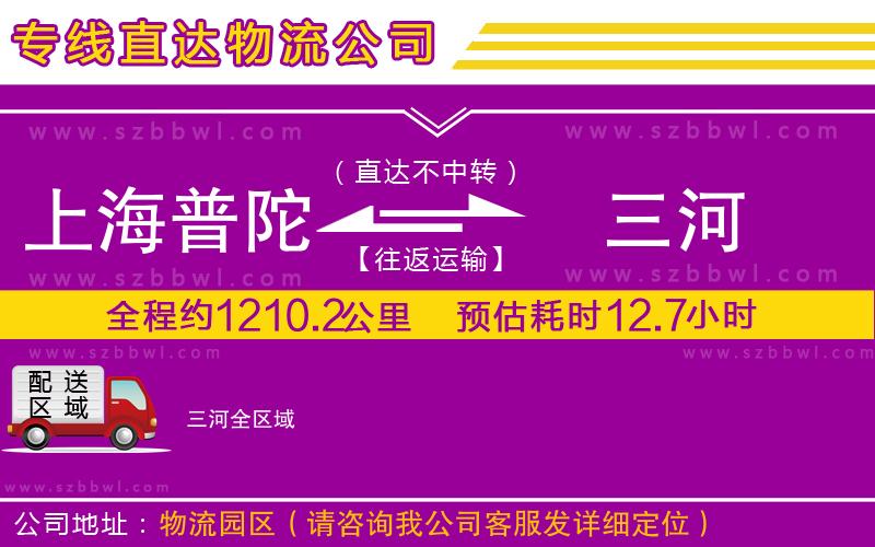 上海普陀區(qū)到三河物流公司