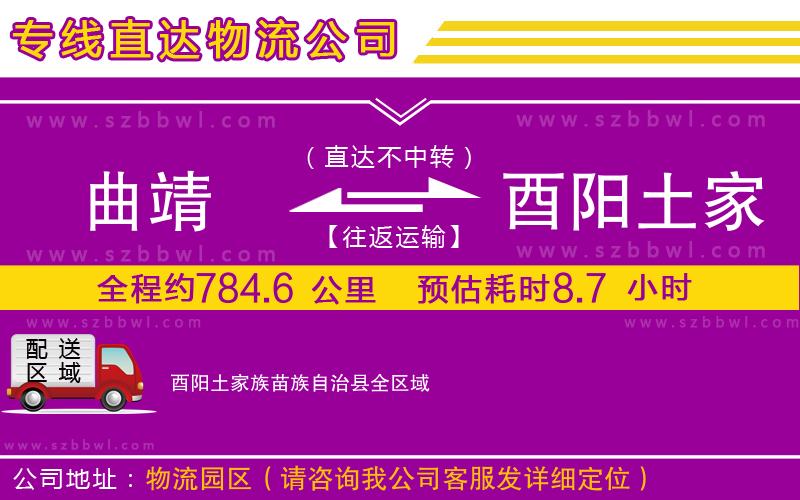 曲靖到酉陽土家族苗族自治縣物流專線