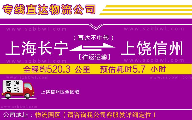 上海長(zhǎng)寧區(qū)到上饒信州區(qū)物流專(zhuān)線