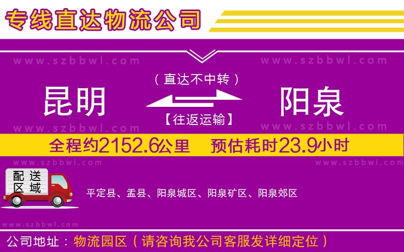 昆明到陽泉貨運專線