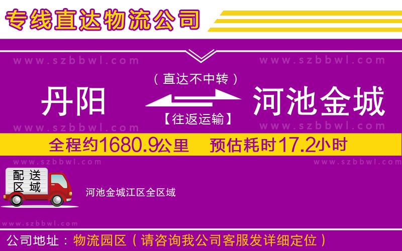 丹陽(yáng)到河池金城江區(qū)物流專(zhuān)線(xiàn)