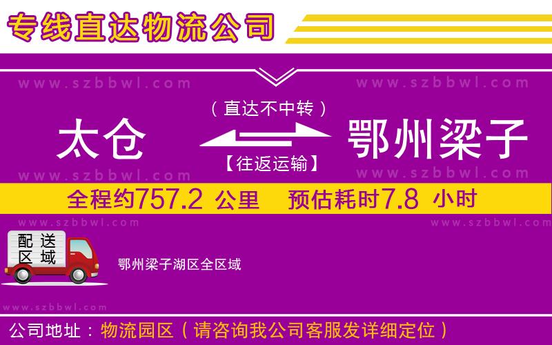 太倉到鄂州梁子湖區(qū)貨運專線