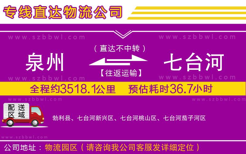 泉州到七臺河貨運專線