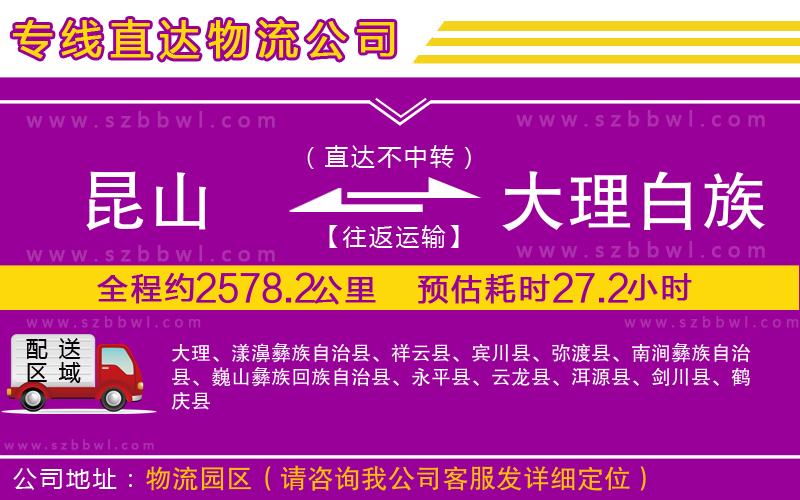 昆山到大理白族自治州貨運(yùn)專線