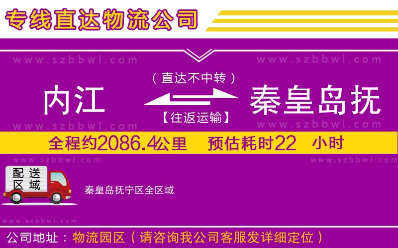 內(nèi)江到秦皇島撫寧區(qū)物流公司