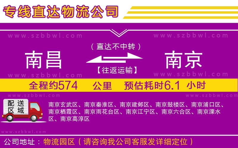 南昌到南京貨運專線