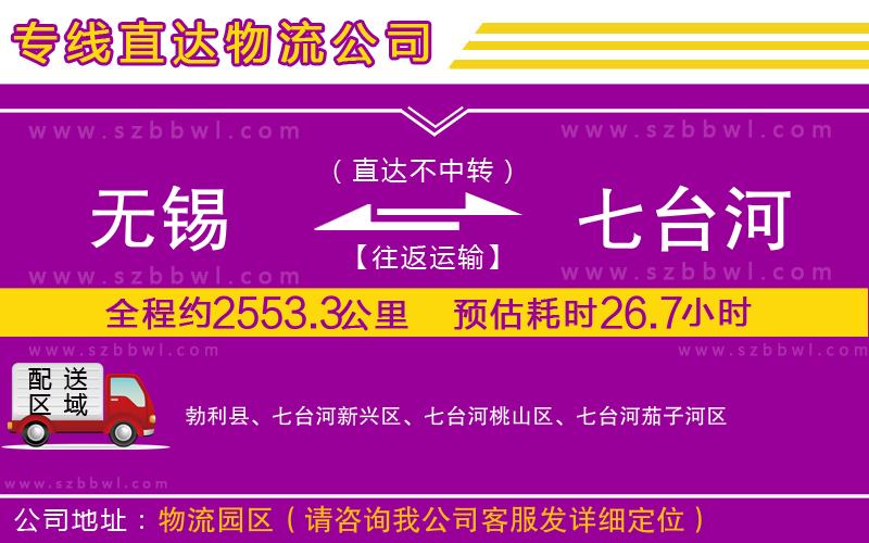 無錫到七臺河物流公司