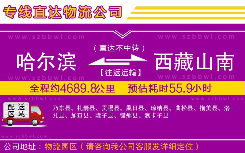 哈爾濱到西藏山南地區(qū)物流專線