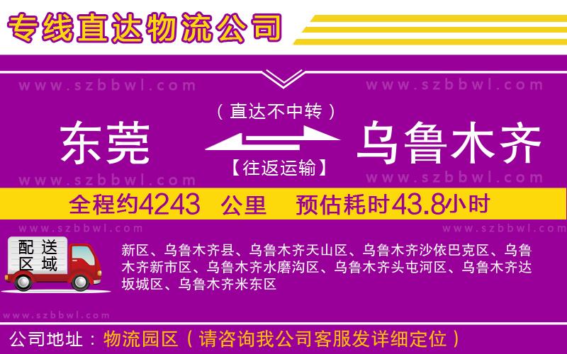 東莞到烏魯木齊貨運(yùn)專線