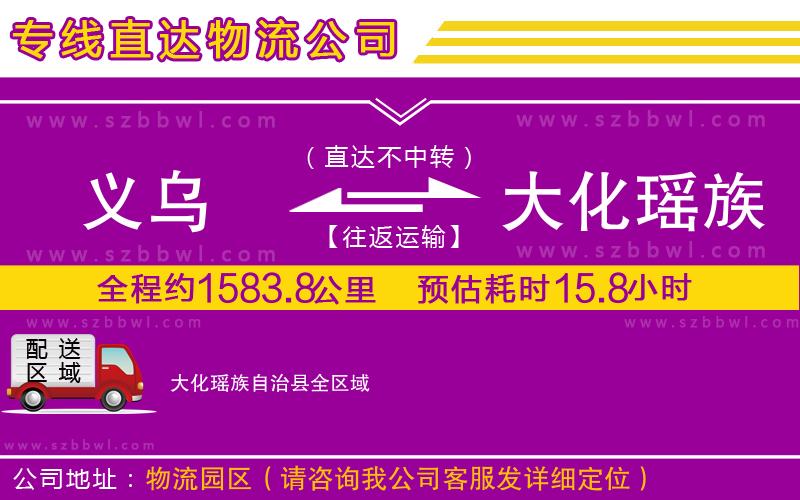 義烏到大化瑤族自治縣貨運專線