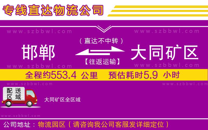 邯鄲到大同礦區(qū)貨運專線