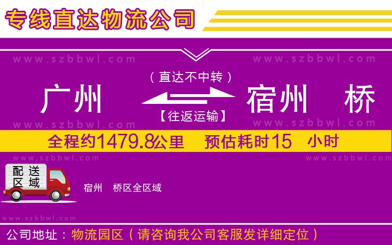 廣州到宿州埇橋區(qū)貨運(yùn)專線