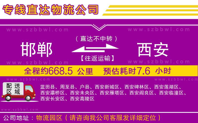 邯鄲到西安貨運(yùn)專(zhuān)線(xiàn)