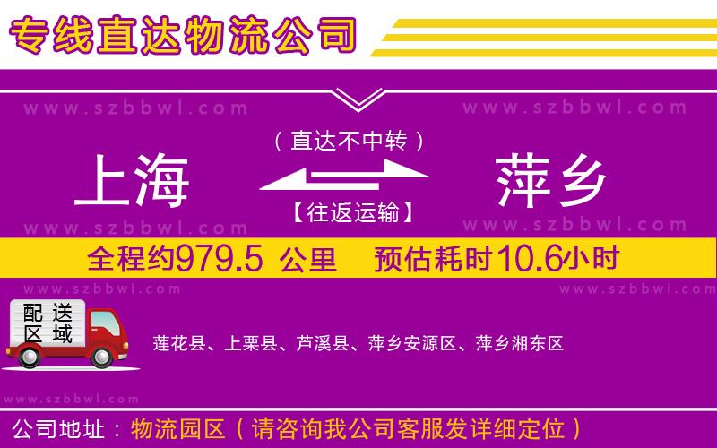 上海到萍鄉(xiāng)貨運(yùn)專線