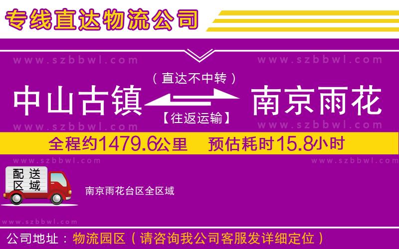 中山古鎮(zhèn)到南京雨花臺區(qū)物流專線