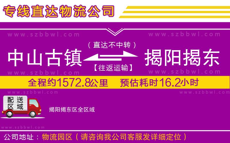 中山古鎮(zhèn)到揭陽揭東區(qū)物流專線