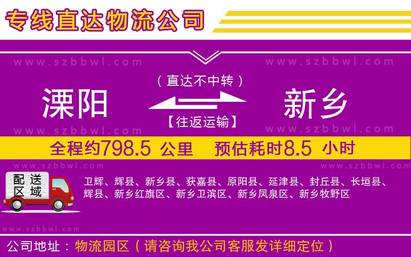 溧陽到新鄉(xiāng)貨運專線
