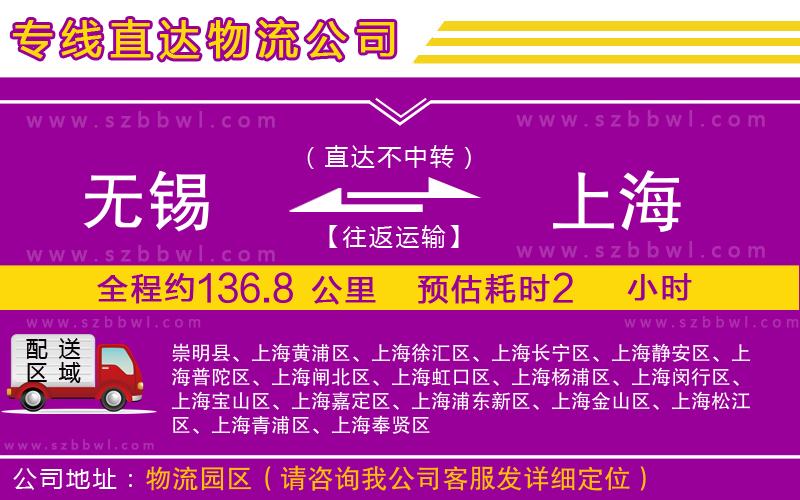 無錫到上海貨運(yùn)專線