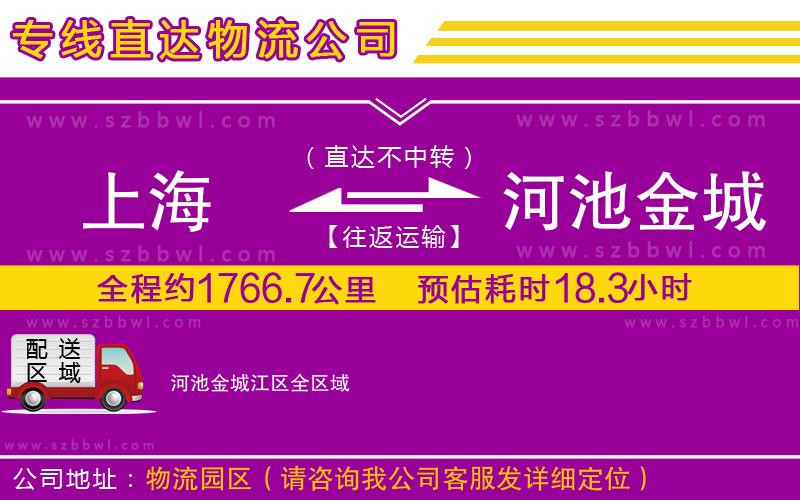 上海到河池金城江區(qū)物流專線