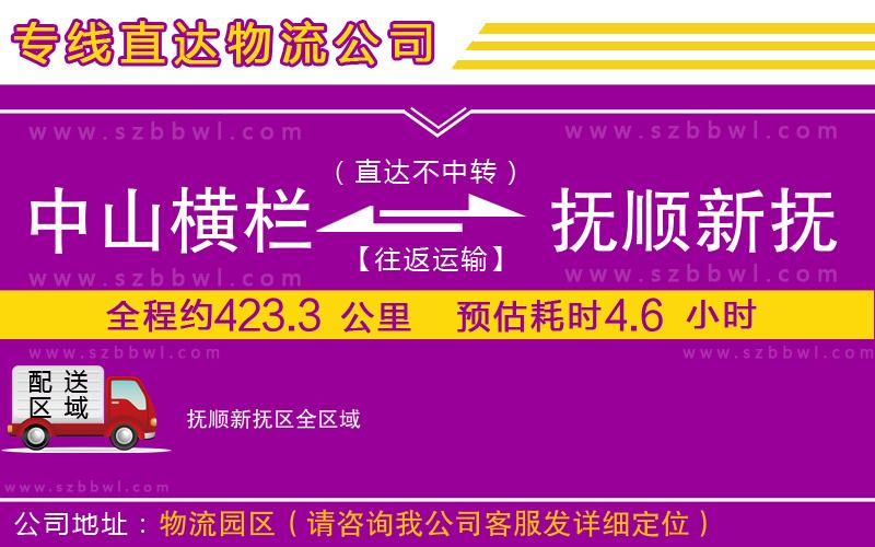中山橫欄到撫順新?lián)釁^(qū)物流專線