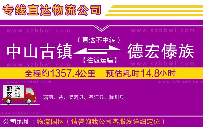 中山古鎮(zhèn)到德宏傣族景頗族自治州物流專線