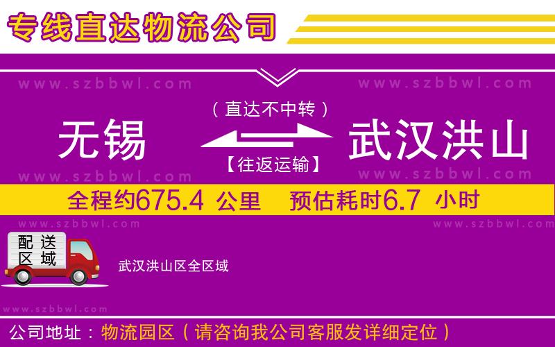 無錫到武漢洪山區(qū)貨運(yùn)專線