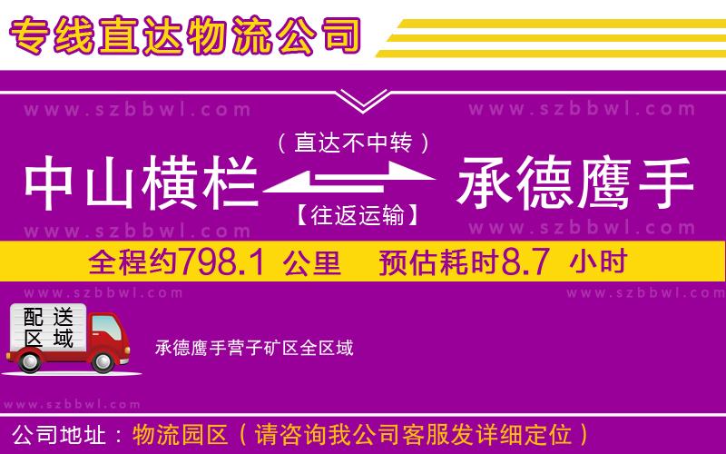 中山橫欄到承德鷹手營(yíng)子礦區(qū)物流專線