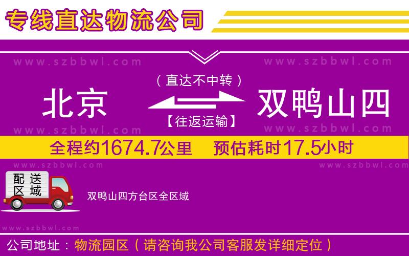 北京到雙鴨山四方臺(tái)區(qū)物流專線