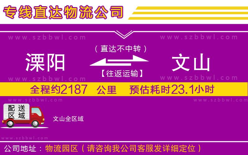 溧陽到文山貨運(yùn)專線