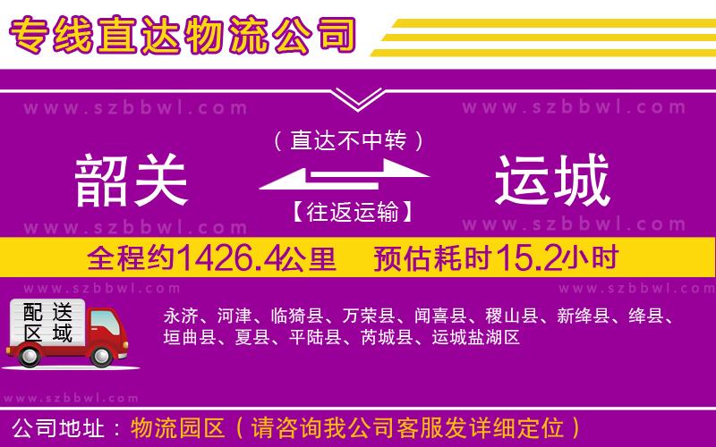 韶關到運城貨運專線