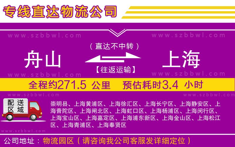 舟山到上海物流專線