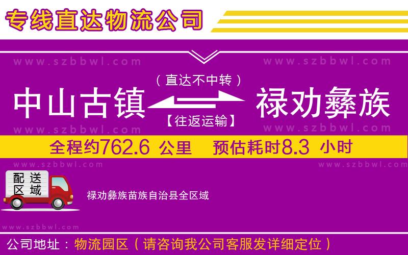 中山古鎮(zhèn)到祿勸彝族苗族自治縣物流專線