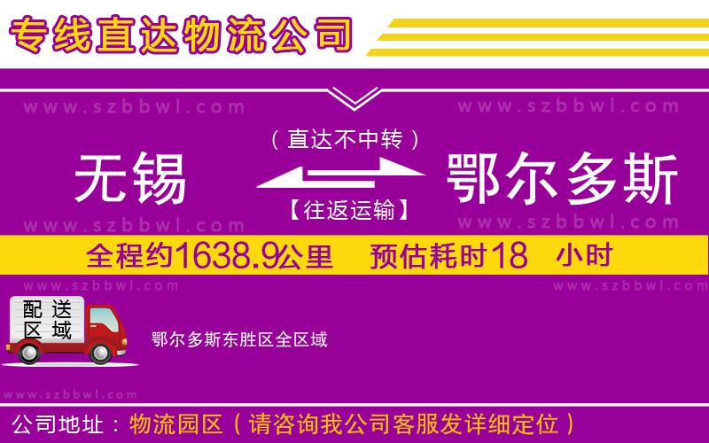 無錫到鄂爾多斯東勝區(qū)貨運專線