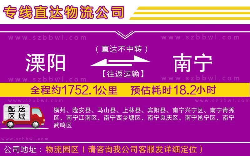 溧陽到南寧貨運專線