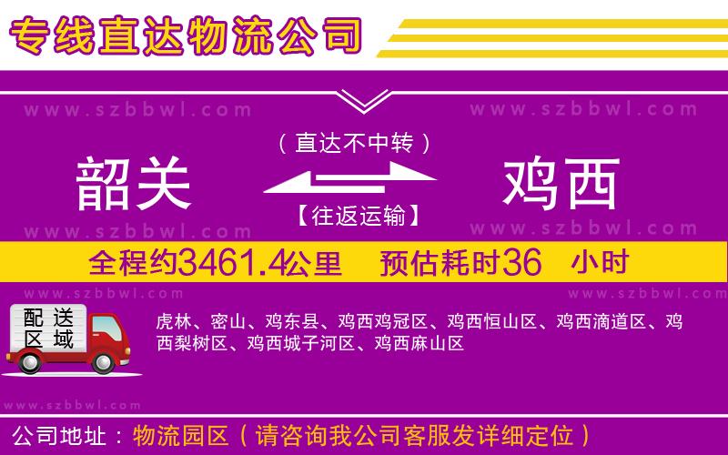 韶關(guān)到雞西貨運(yùn)專(zhuān)線